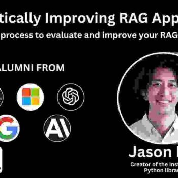 Jason Liu – Systematically Improving RAG Applications Course Learn proven strategies to enhance Retrieval-Augmented Generation (RAG) performance with Jason Liu’s expert-led course for developers and AI practitioners.